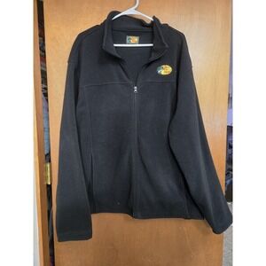Men's Bass Pro Shops Black Full Zip Fleece Mid-Length Jacket XXL